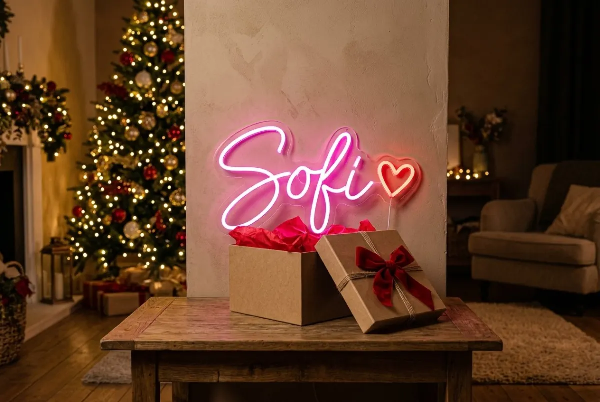 Regalo personalizado de neón LED para Navidad