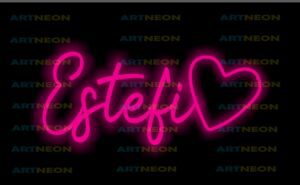 render de una deco de neon led