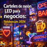 Carteles de neón LED para negocios con diseños modernos y tendencias 2026